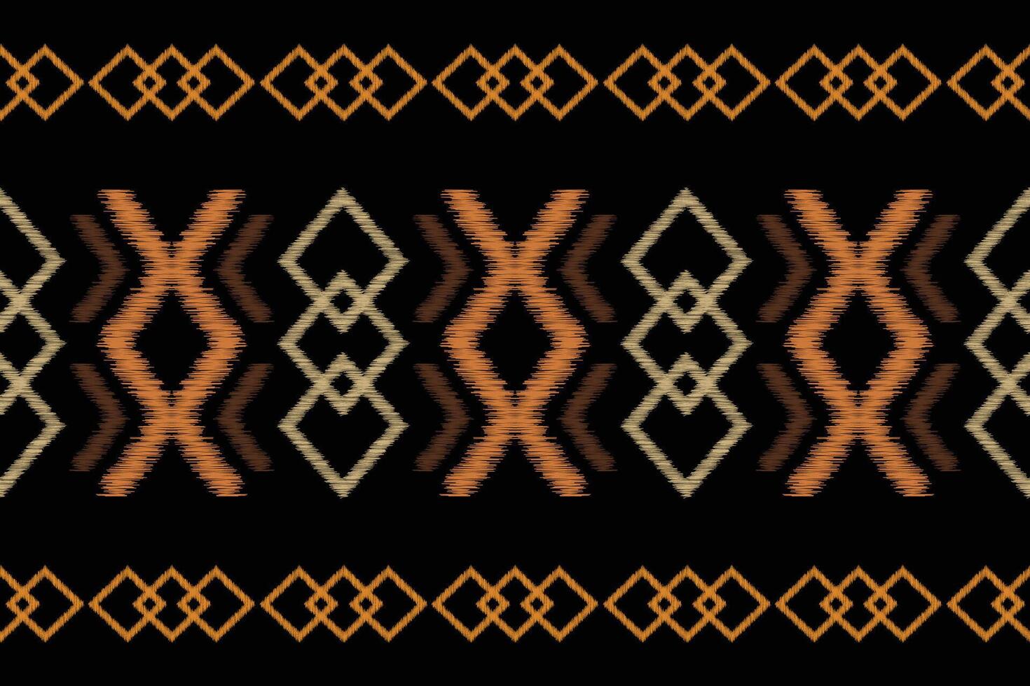 Traditional Ethnic ikat motif fabric background pattern geometric .African Ikat embroidery Ethnic oriental pattern black background wallpaper. Abstract,,illustration.Texture,frame,decoration. vector