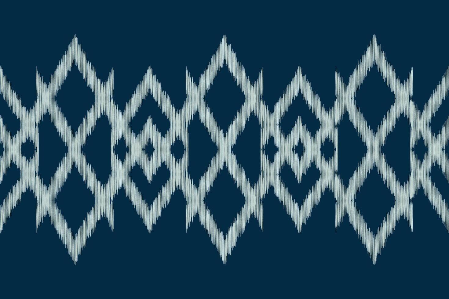 Traditional Ethnic ikat motif fabric pattern geometric style.African Ikat embroidery Ethnic oriental pattern blue background wallpaper. Abstract,,illustration.Texture,frame,decoration. vector