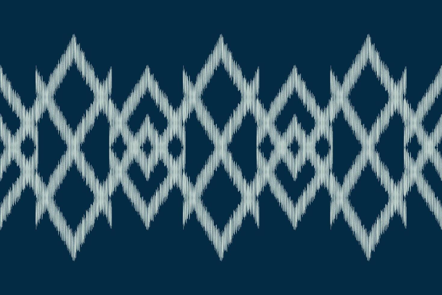 Traditional Ethnic ikat motif fabric pattern geometric style.African Ikat embroidery Ethnic oriental pattern blue background wallpaper. Abstract,,illustration.Texture,frame,decoration. vector