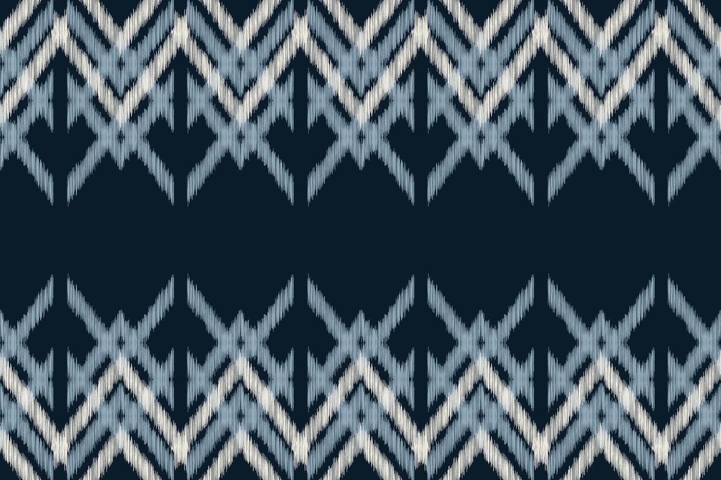 traditional Ethnic ikat motif fabric pattern geometric style.African Ikat embroidery Ethnic oriental pattern blue background wallpaper. Abstract,,illustration.Texture,frame,decoration. vector