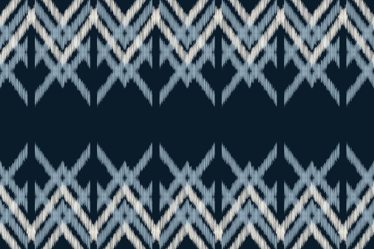 traditional Ethnic ikat motif fabric pattern geometric style.African Ikat embroidery Ethnic oriental pattern blue background wallpaper. Abstract,,illustration.Texture,frame,decoration. vector