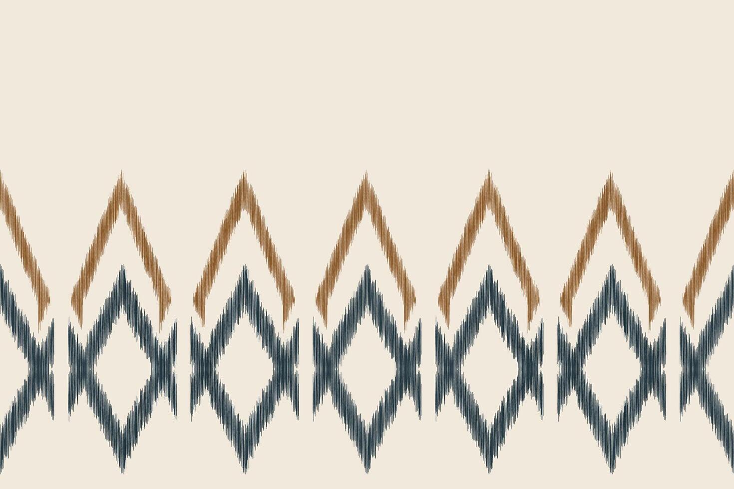 tradicional étnico ikat motivo tela modelo antecedentes geométrico .africano ikat bordado étnico modelo marrón crema antecedentes fondo de pantalla. resumen, ilustración.textura, marco, decoración. vector