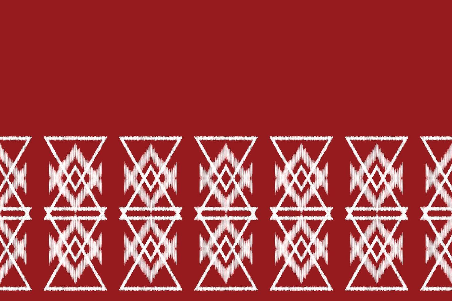 Traditional Ethnic ikat motif fabric pattern geometric style.African Ikat embroidery Ethnic oriental pattern red background wallpaper. Abstract,,illustration.Texture,frame,decoration. vector