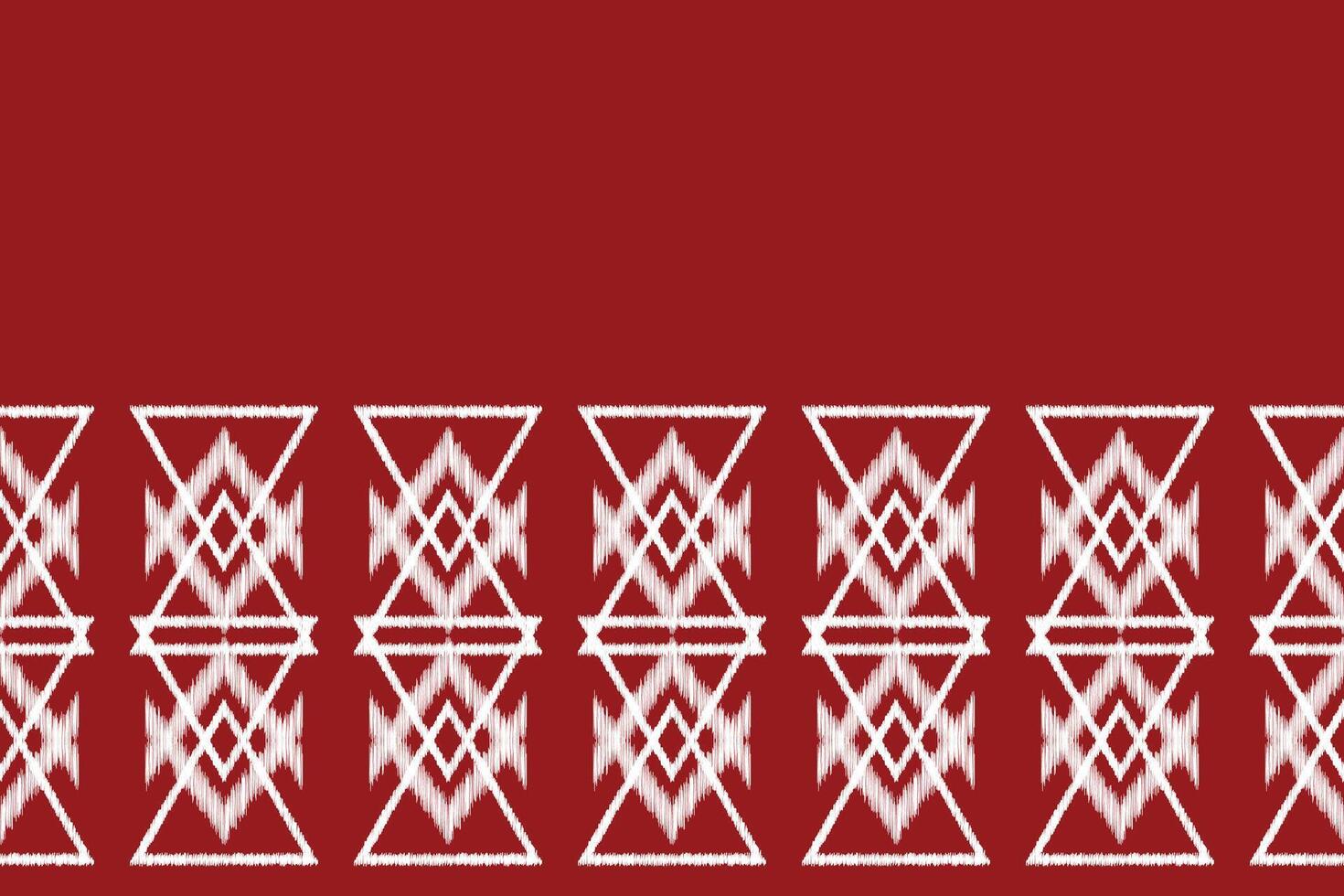 Traditional Ethnic ikat motif fabric pattern geometric style.African Ikat embroidery Ethnic oriental pattern red background wallpaper. Abstract,,illustration.Texture,frame,decoration. vector