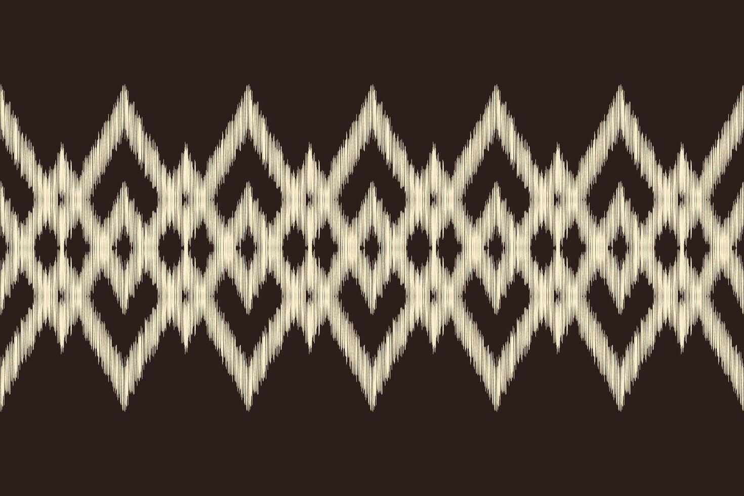 Traditional Ethnic ikat motif fabric pattern background geometric .African Ikat embroidery Ethnic oriental pattern brown background wallpaper. Abstract,,illustration.Texture,frame,decoration. vector