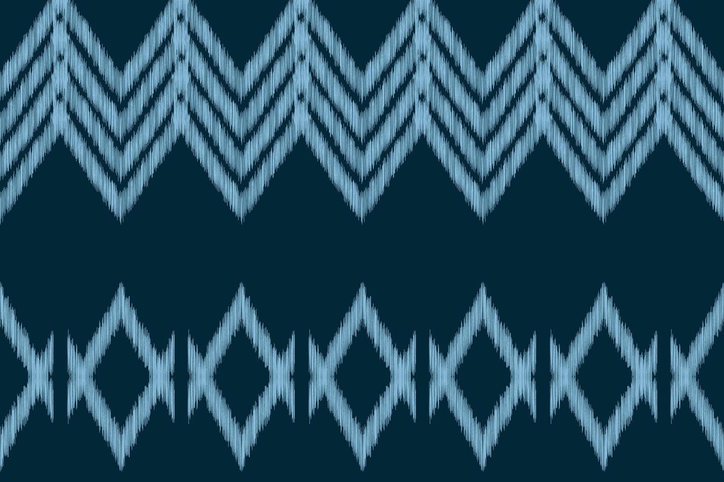 traditional Ethnic ikat motif fabric pattern geometric style.African Ikat embroidery Ethnic oriental pattern blue background wallpaper. Abstract,,illustration.Texture,frame,decoration. vector