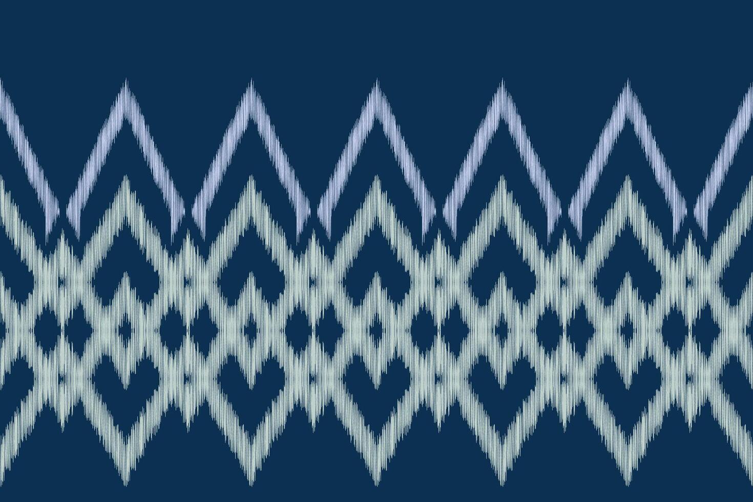 Traditional Ethnic ikat motif fabric pattern geometric style.African Ikat embroidery Ethnic oriental pattern blue background wallpaper. Abstract,,illustration.Texture,frame,decoration. vector