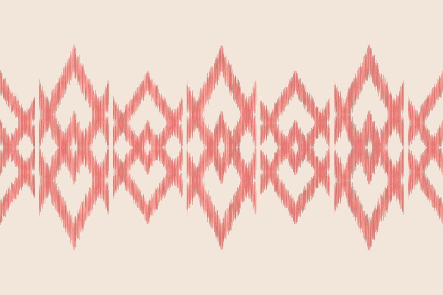 Traditional Ethnic ikat motif fabric pattern background geometric .African Ikat embroidery Ethnic pattern brown cream background wallpaper. Abstract,,illustration.Texture,frame,decoration. vector