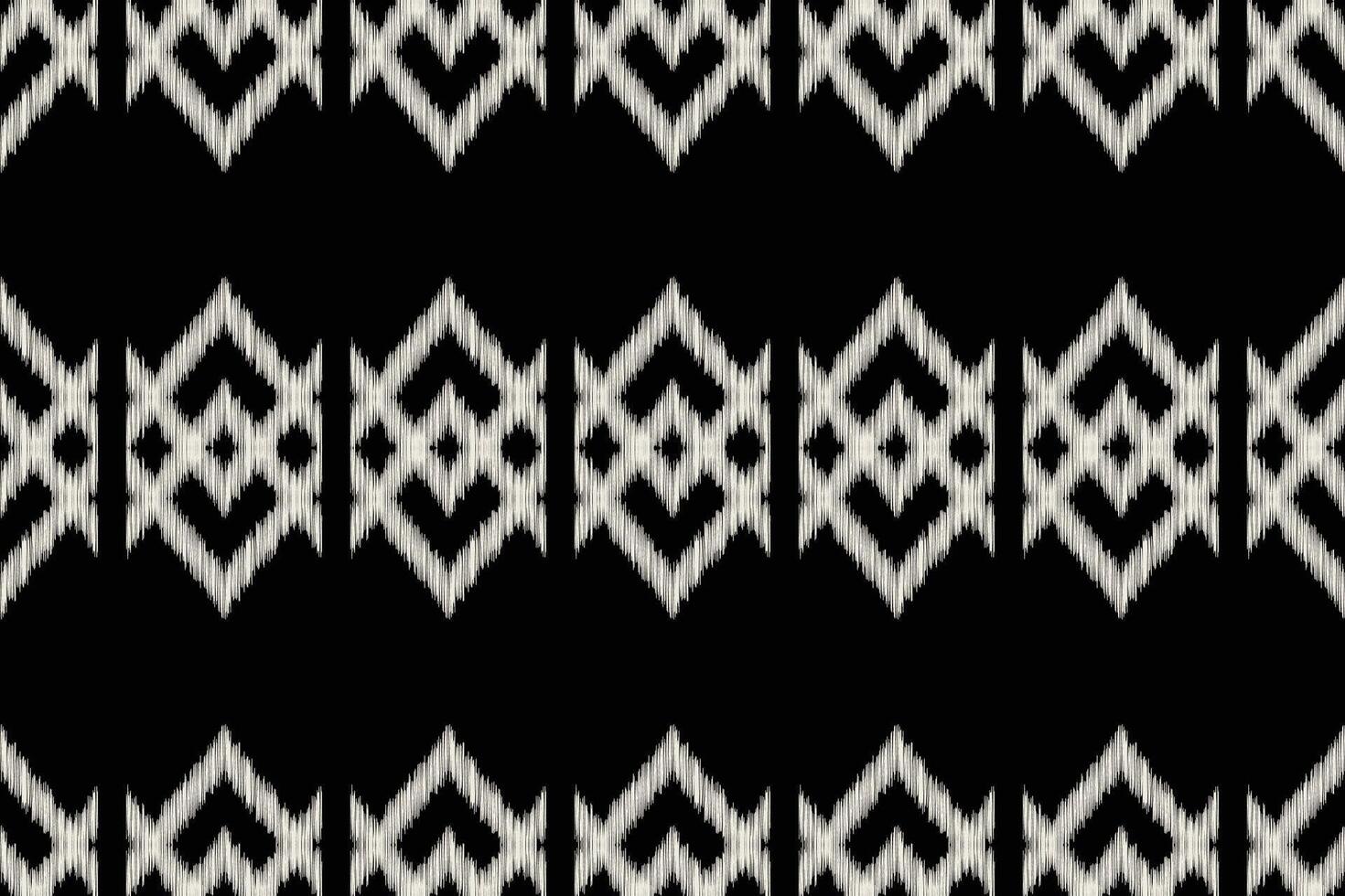 Traditional Ethnic ikat motif fabric background pattern geometric .African Ikat embroidery Ethnic oriental pattern black background wallpaper. Abstract,,illustration.Texture,frame,decoration. vector