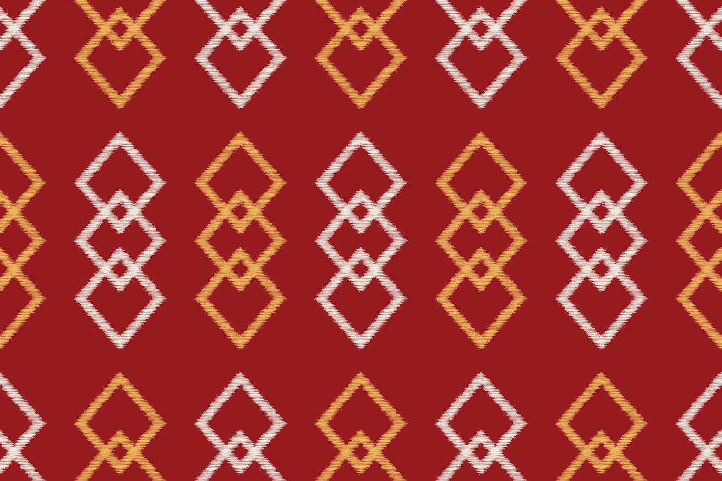 Traditional Ethnic ikat motif fabric pattern geometric style.African Ikat embroidery Ethnic oriental pattern red background wallpaper. Abstract,,illustration.Texture,frame,decoration. vector