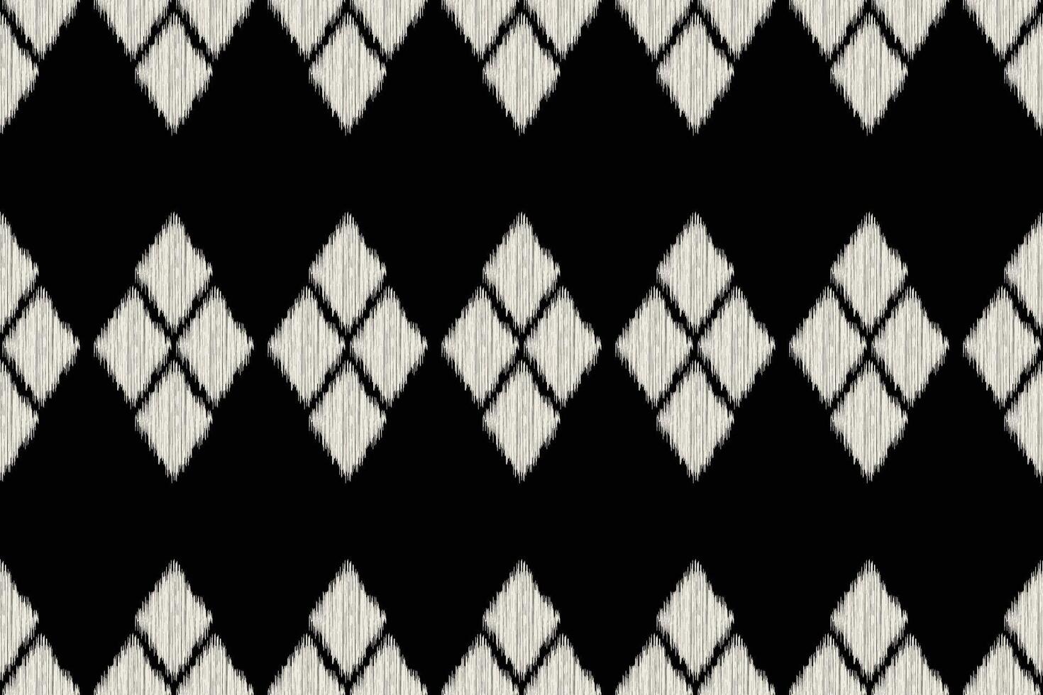 Traditional Ethnic ikat motif fabric background pattern geometric .African Ikat embroidery Ethnic oriental pattern black background wallpaper. Abstract,,illustration.Texture,frame,decoration. vector