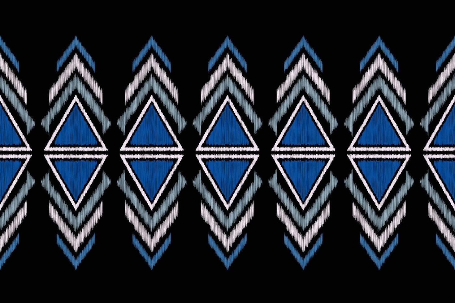 Traditional Ethnic ikat motif fabric background pattern geometric .African Ikat embroidery Ethnic oriental pattern black background wallpaper. Abstract,,illustration.Texture,frame,decoration. vector