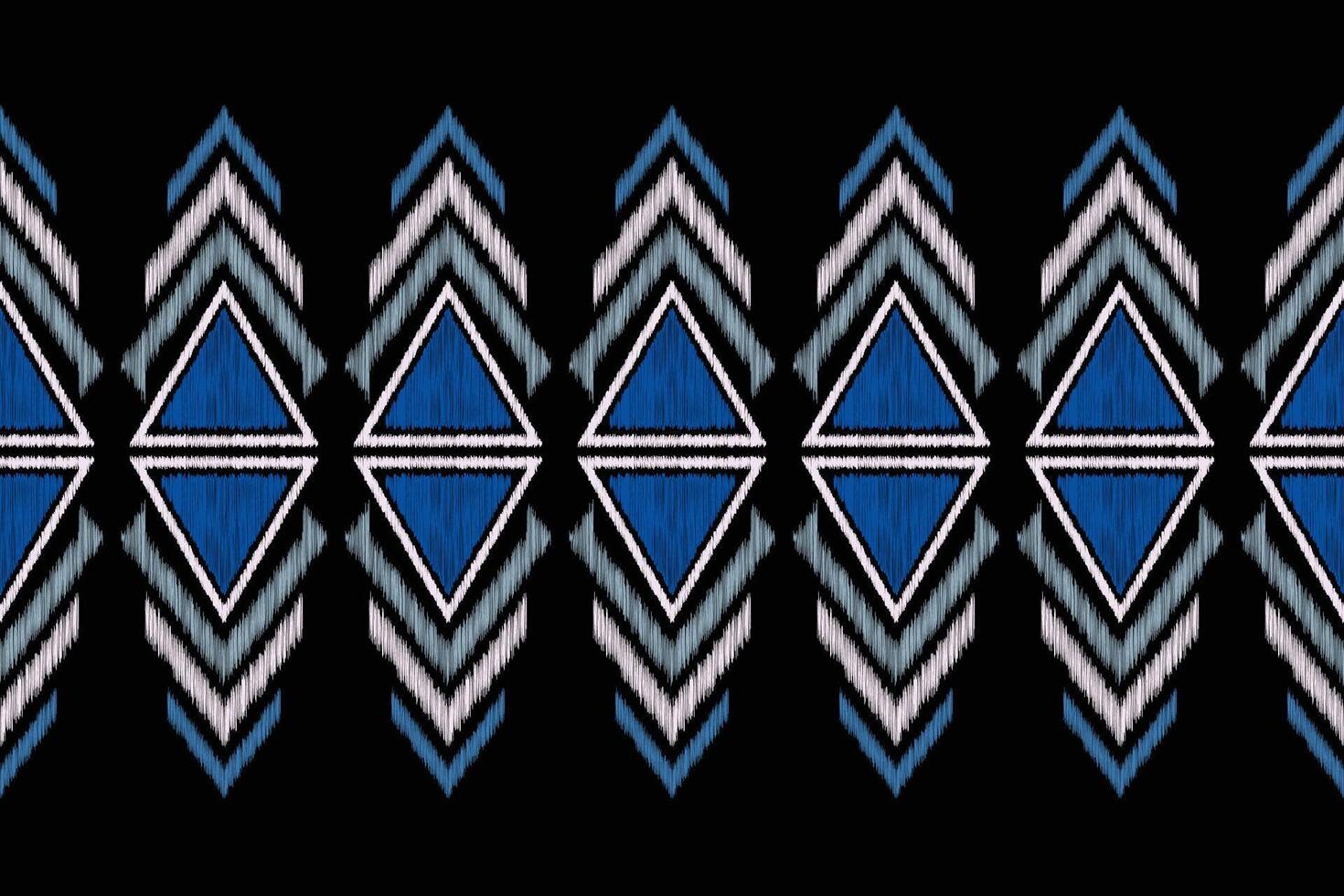 Traditional Ethnic ikat motif fabric background pattern geometric .African Ikat embroidery Ethnic oriental pattern black background wallpaper. Abstract,,illustration.Texture,frame,decoration. vector