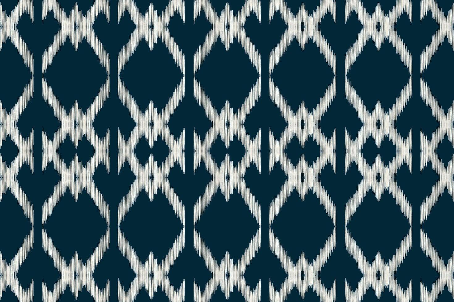traditional Ethnic ikat motif fabric pattern geometric style.African Ikat embroidery Ethnic oriental pattern blue background wallpaper. Abstract,,illustration.Texture,frame,decoration. vector