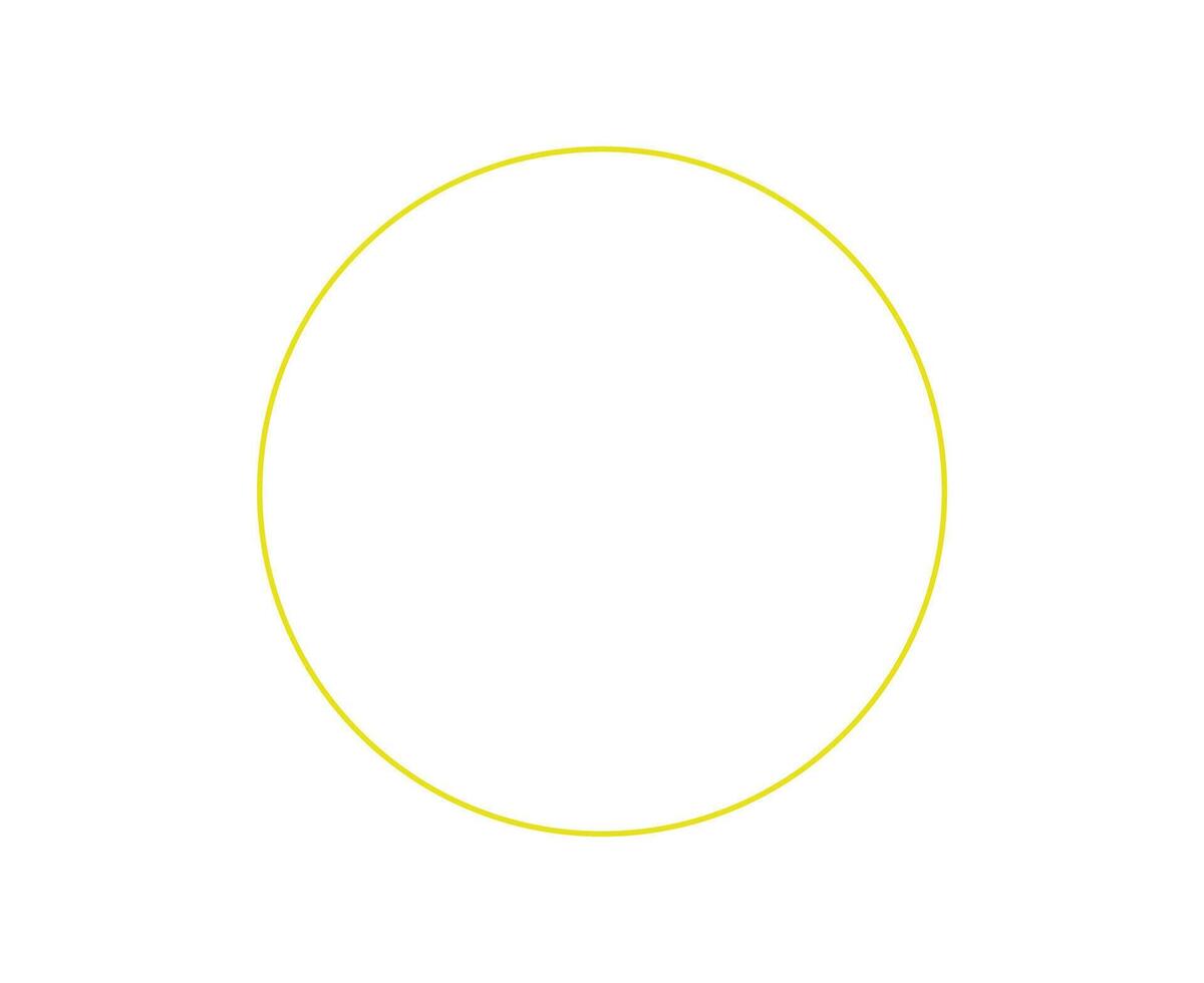 Circle Shape Outline Stroke Yellow Symbol Illustration vector