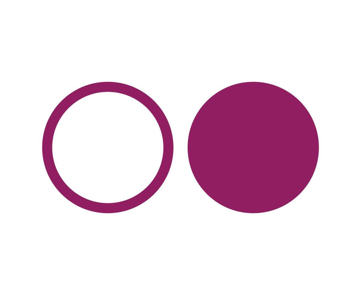Circle Outline Stroke And Circle Shape Purple Symbol Illustration vector