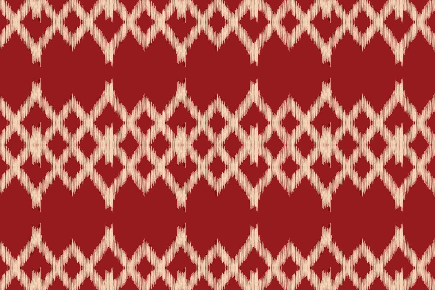 traditional Ethnic ikat motif fabric pattern geometric style.African Ikat embroidery Ethnic oriental pattern red background wallpaper. Abstract,,illustration.Texture,frame,decoration. vector