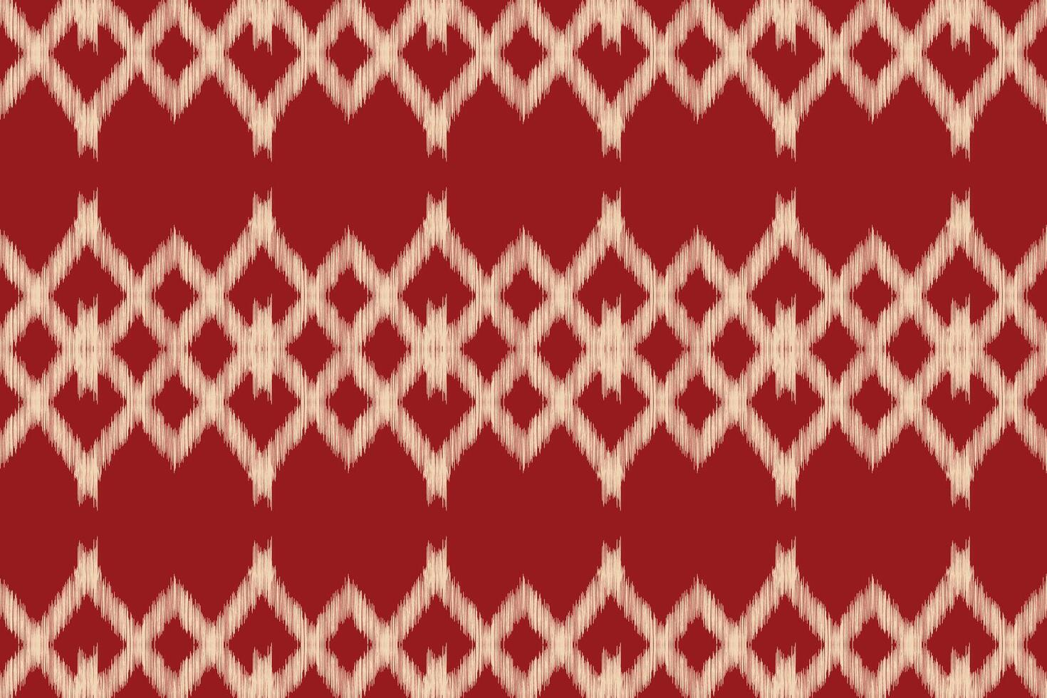 tradicional étnico ikat motivo tela modelo geométrico estilo.africano ikat bordado étnico oriental modelo rojo antecedentes fondo de pantalla. resumen, ilustración.textura, marco, decoración. vector