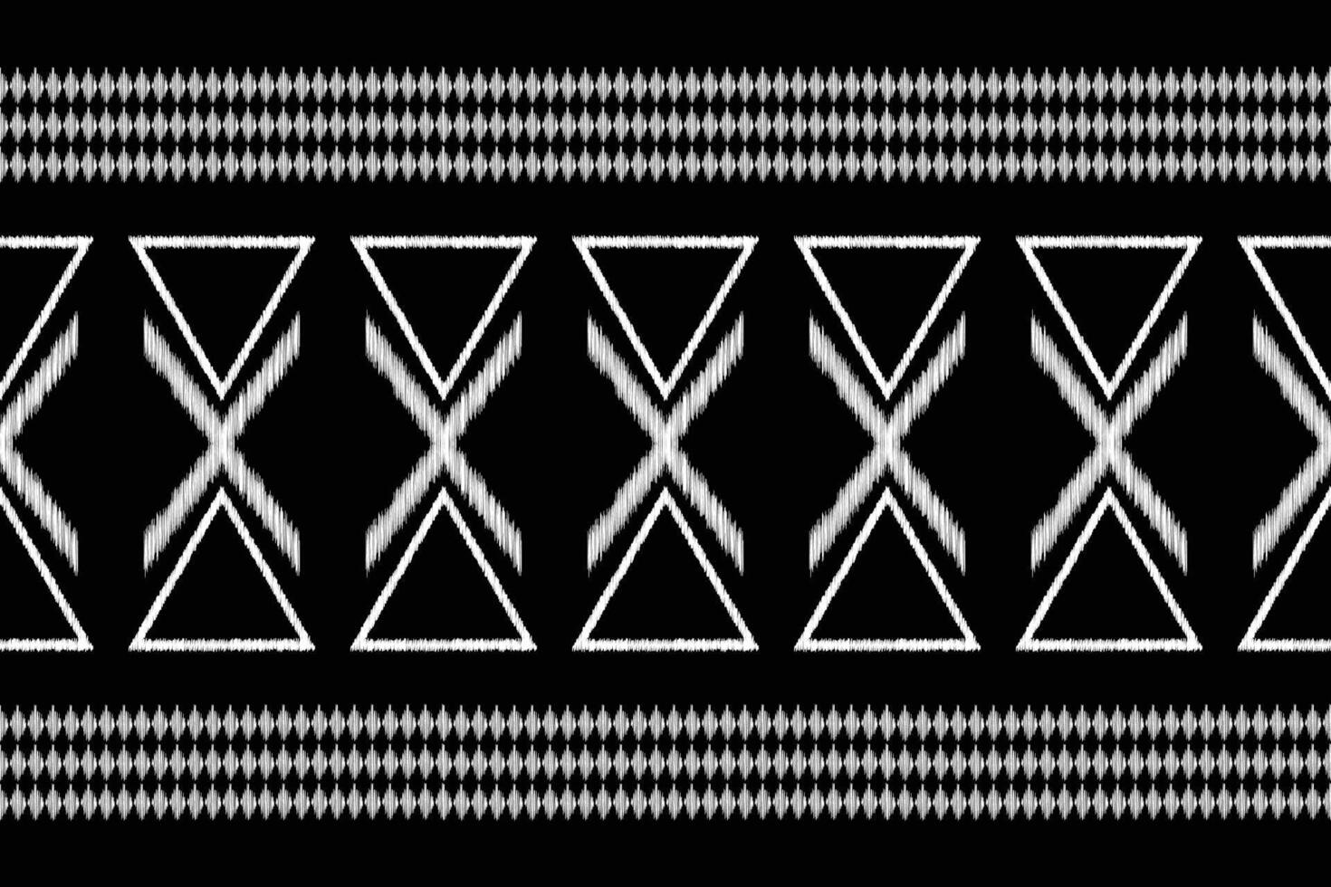 Traditional Ethnic ikat motif fabric background pattern geometric .African Ikat embroidery Ethnic oriental pattern black background wallpaper. Abstract,,illustration.Texture,frame,decoration. vector