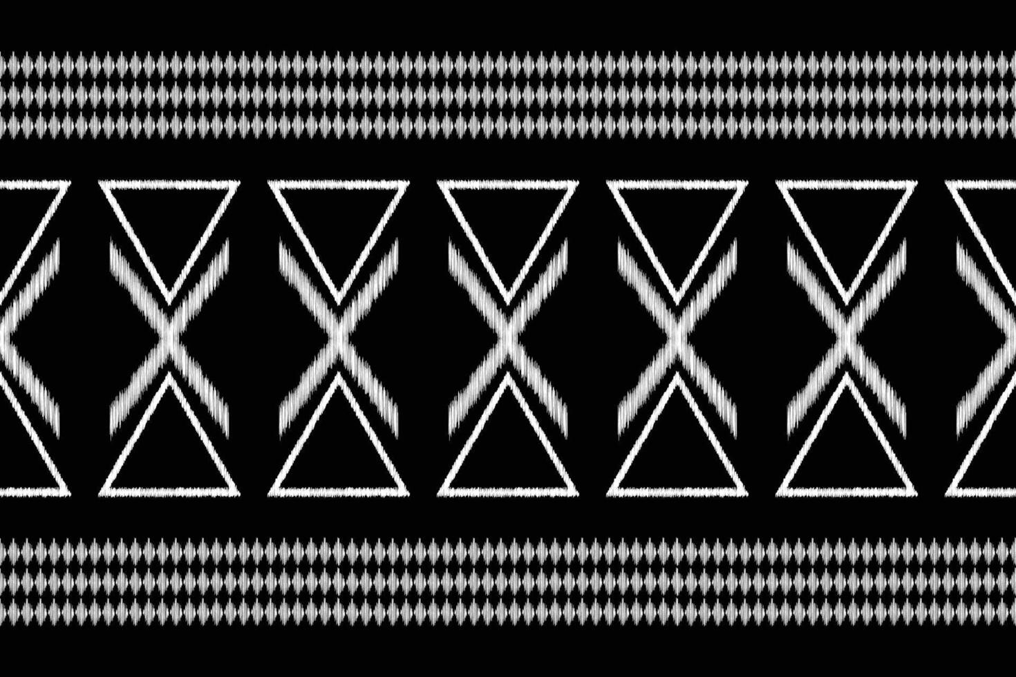 tradicional étnico ikat motivo tela antecedentes modelo geométrico .africano ikat bordado étnico oriental modelo negro antecedentes fondo de pantalla. resumen, ilustración.textura, marco, decoración. vector