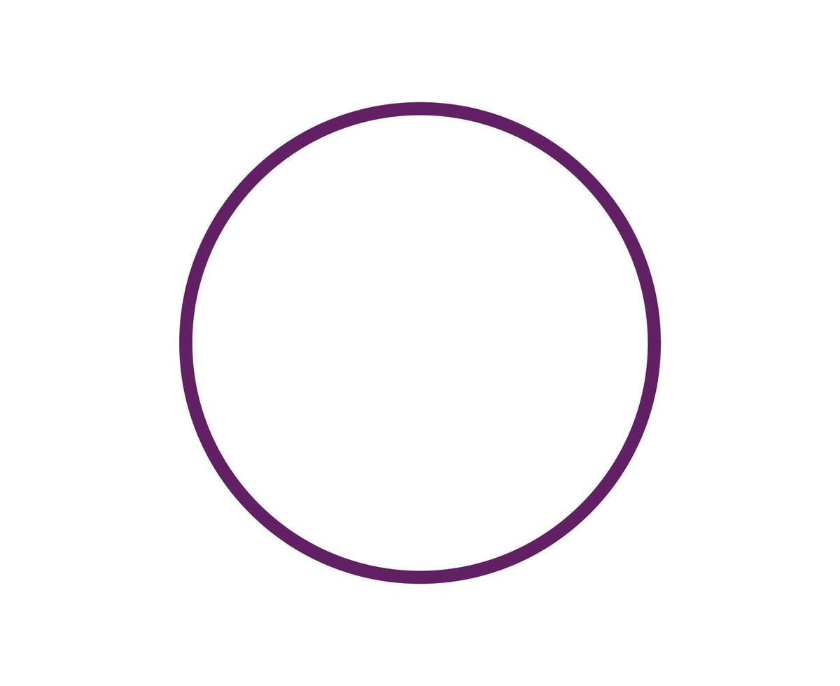 Circle Shape Outline Purple Stroke Circle Symbol Illustration vector
