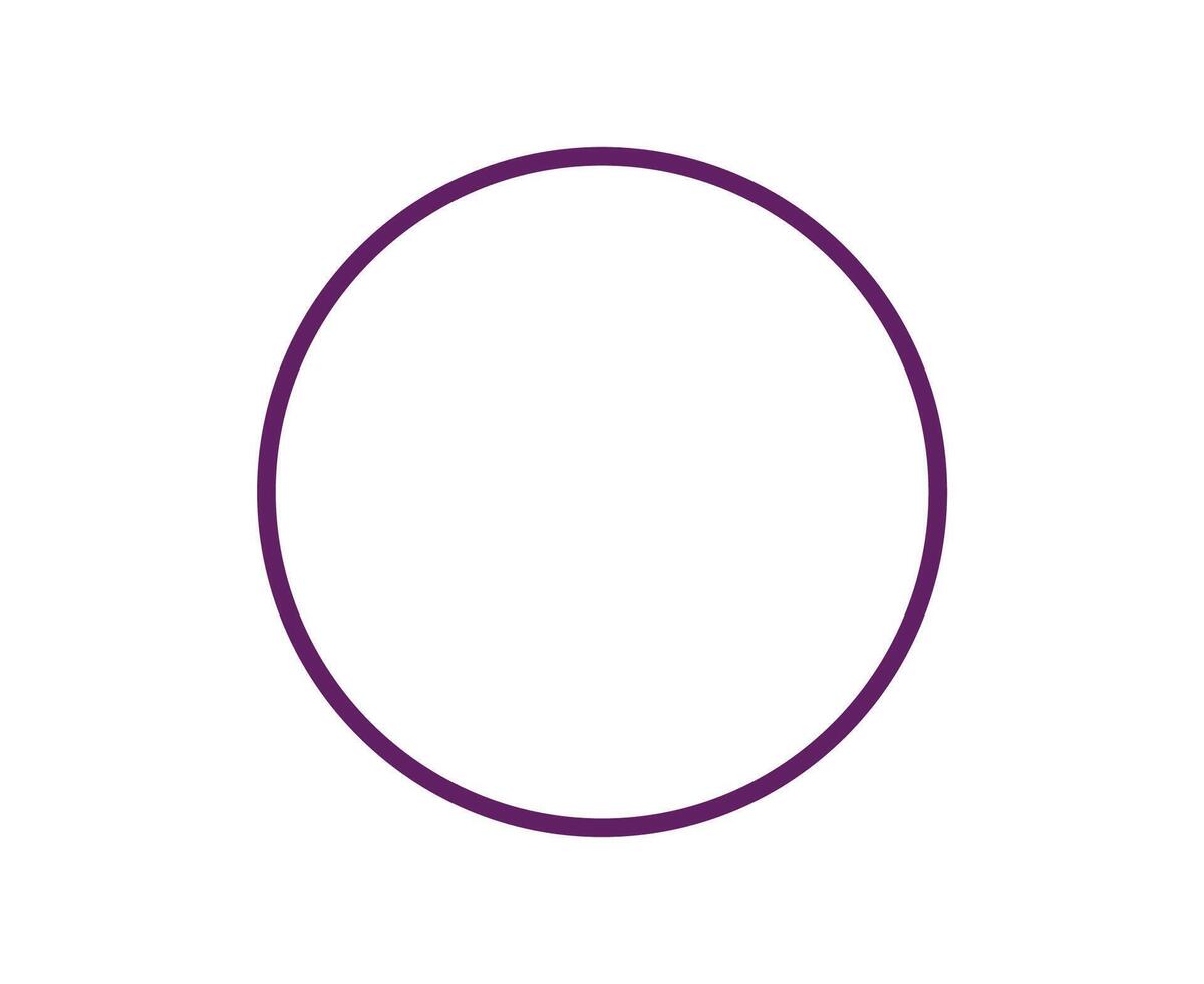 Circle Shape Outline Purple Stroke Circle Symbol Illustration vector