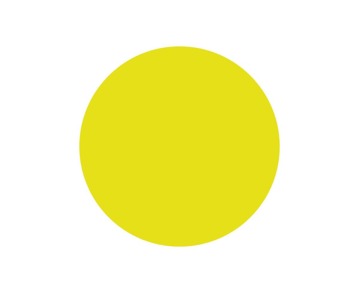 Circle Shape Symbol Yellow Graphic Design Element Illustration vector