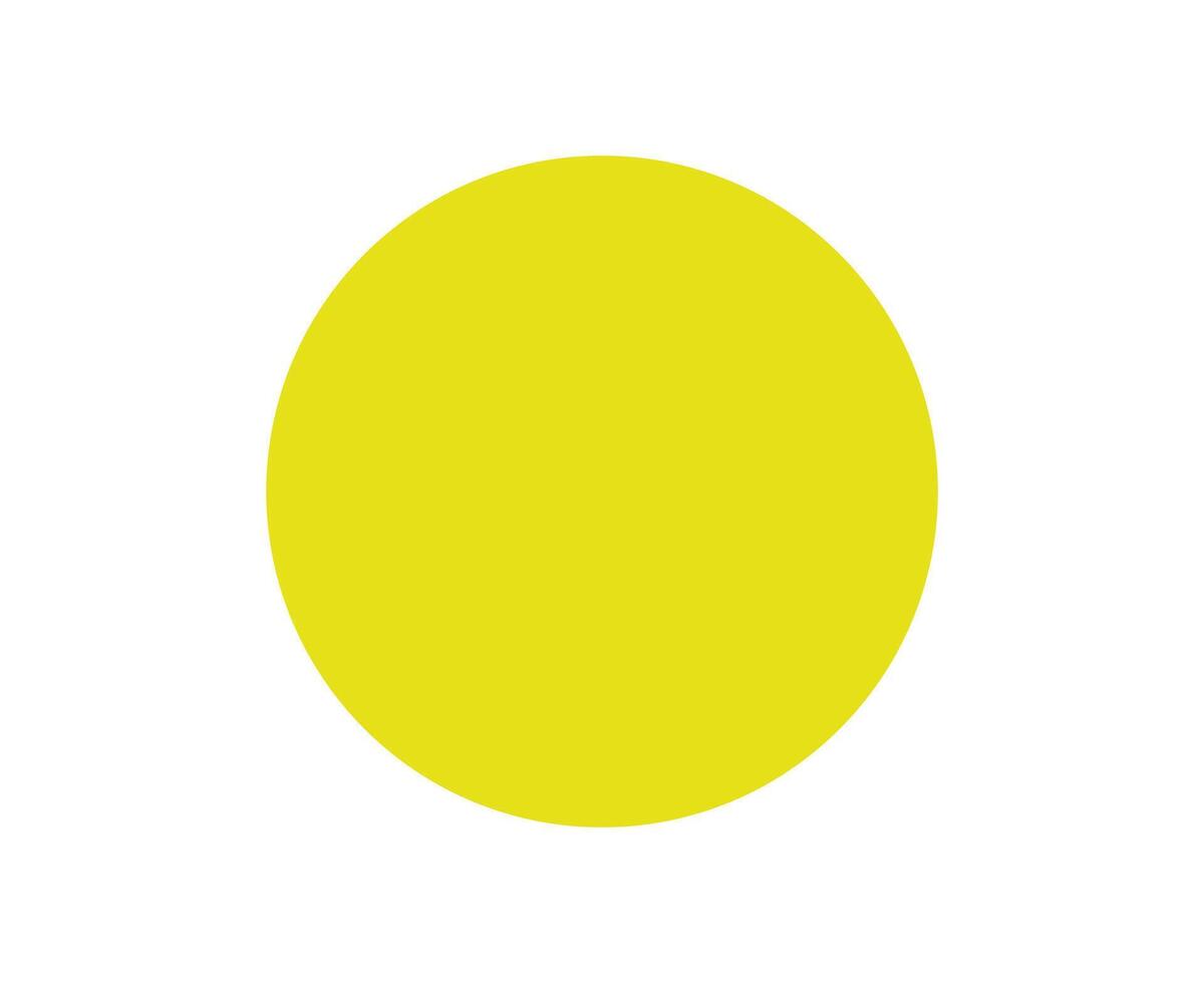 Circle Shape Symbol Yellow Graphic Design Element Illustration vector