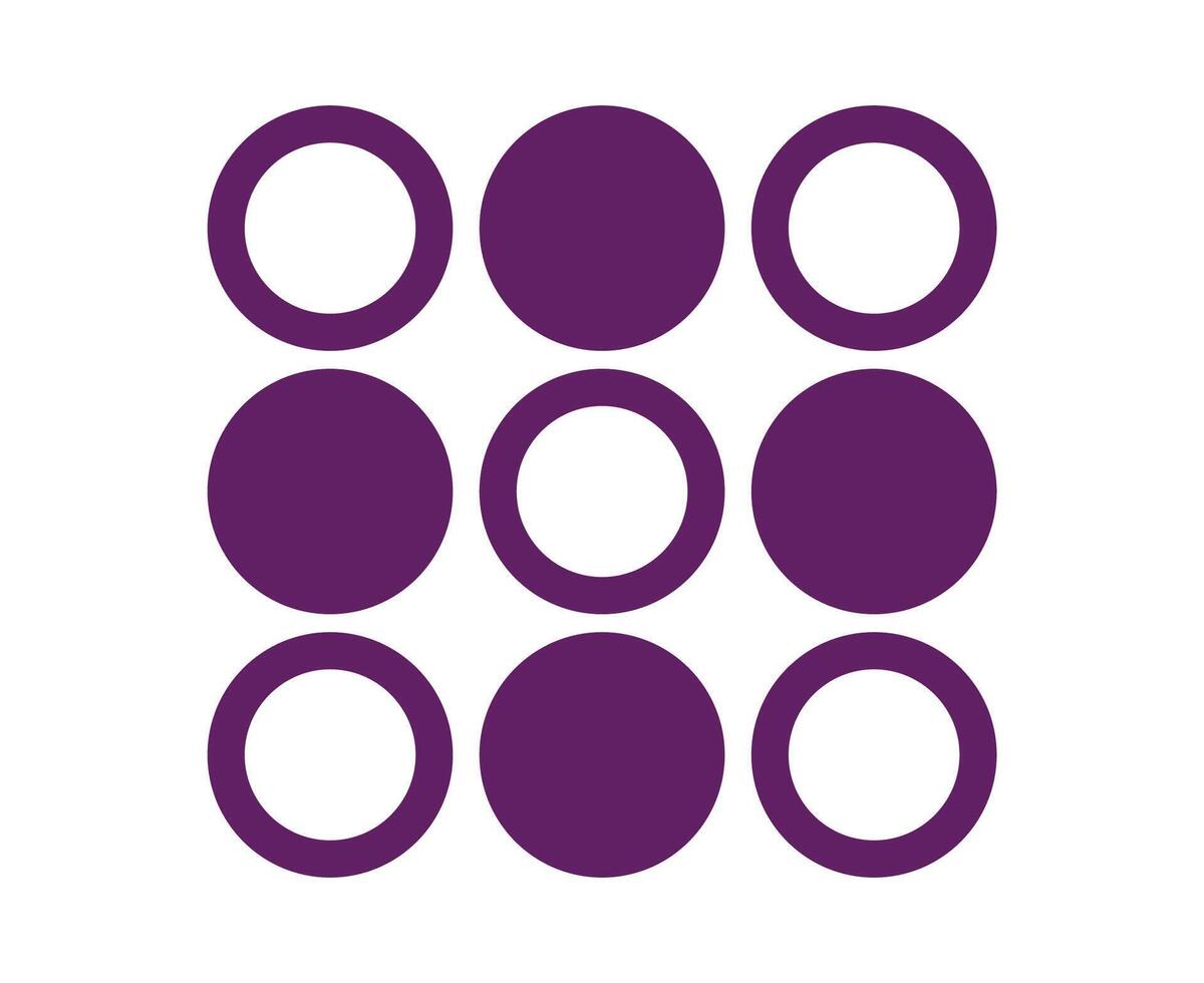 Circle Shape And Circle Outline Collection Purple Symbol Element Graphic Design Illustration vector