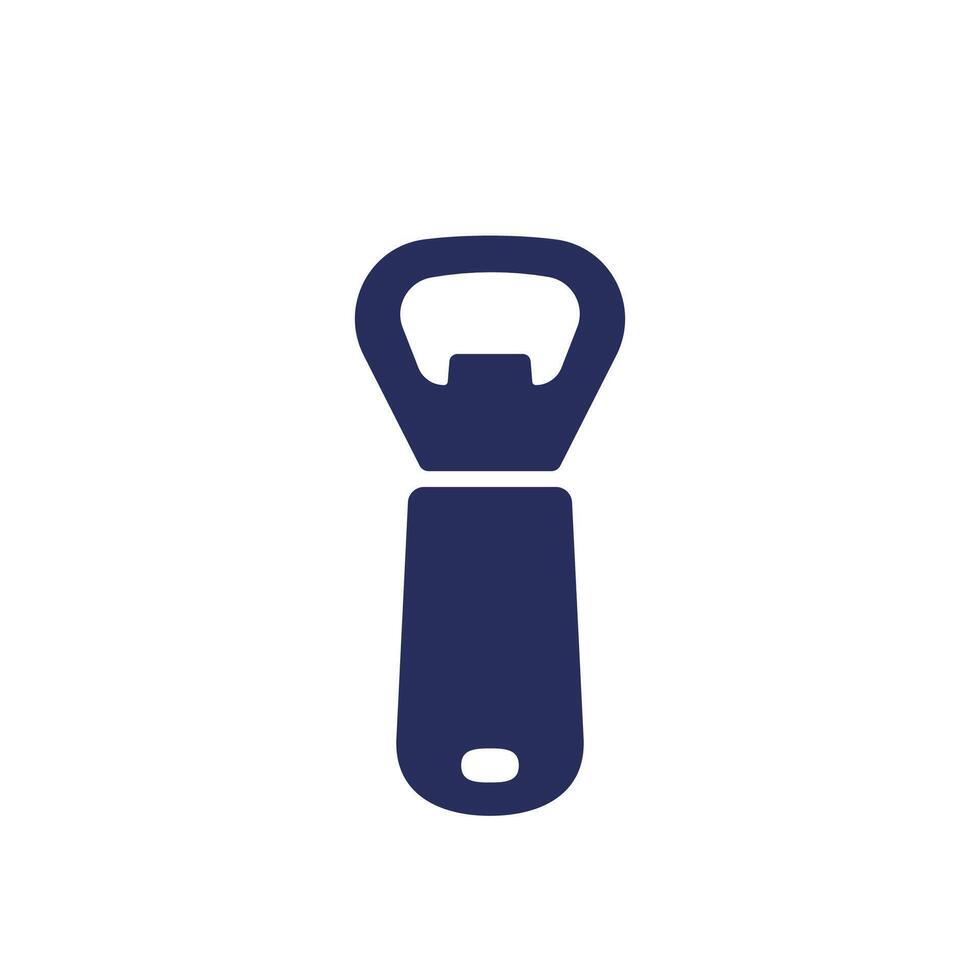 Bottle opener icon on white vector
