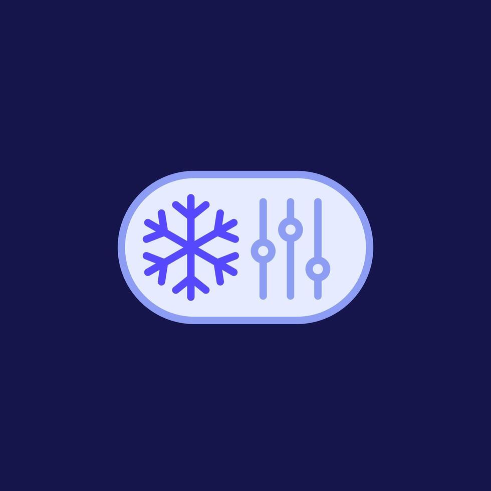 cooling control icon, flat vector