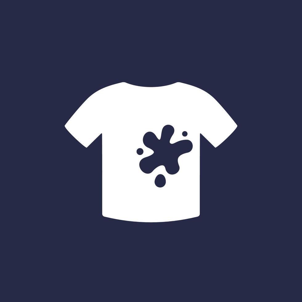 manchar en un camisa icono vector