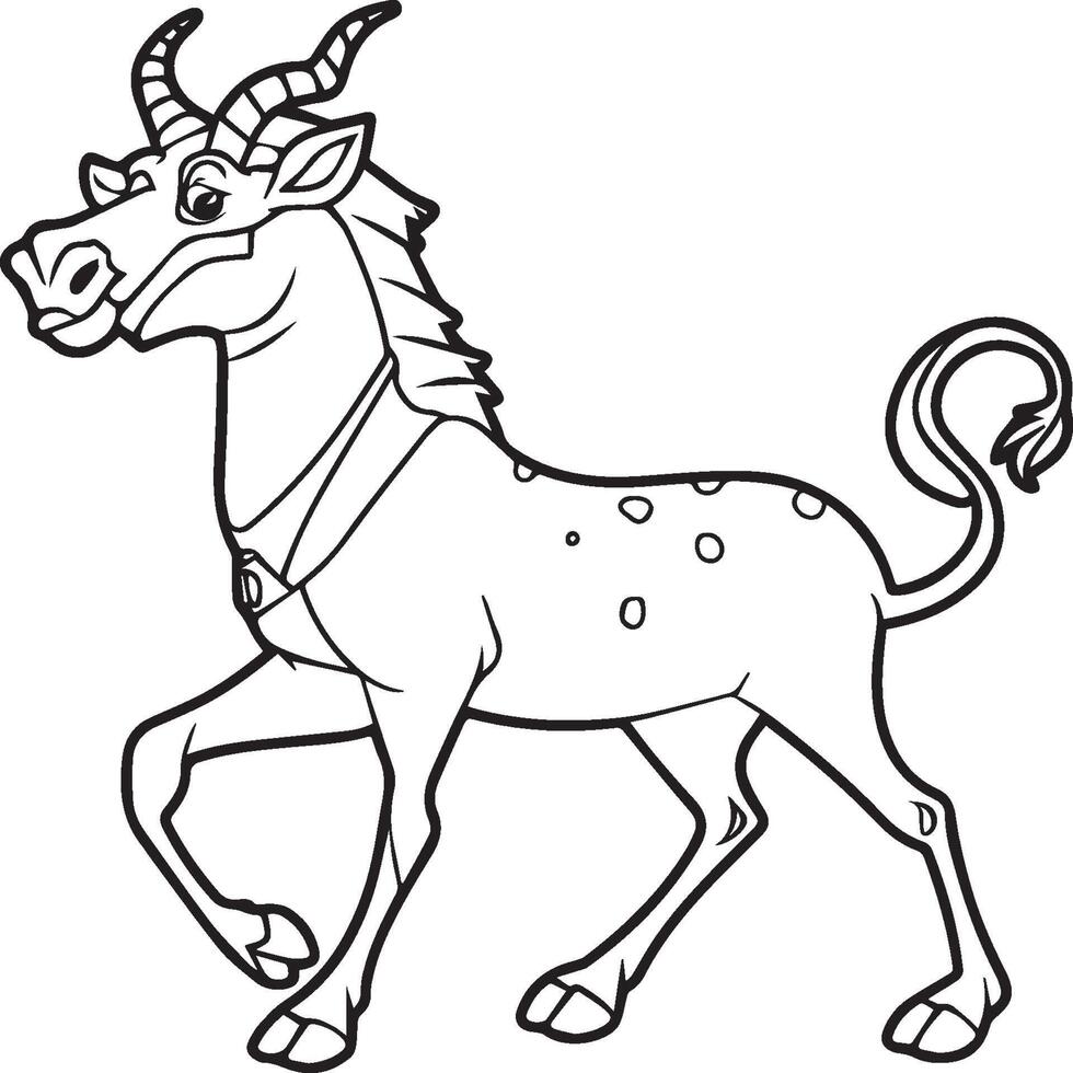 Jungle animal coloring pages for coloring book vector