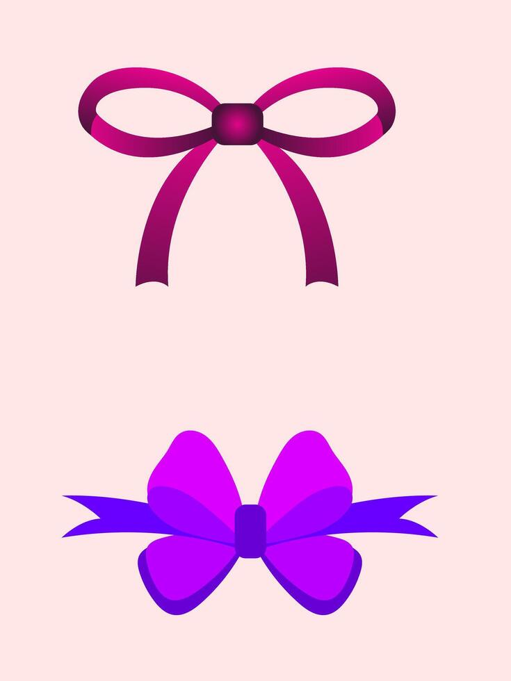 Modern simple ribbons collection vector