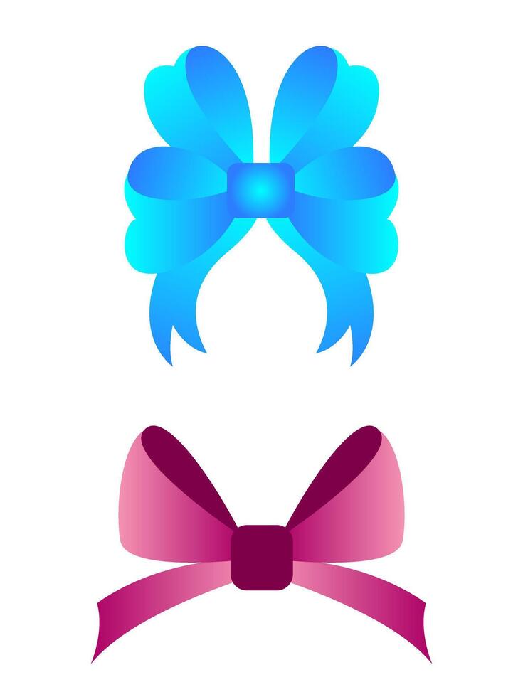 Modern simple ribbons collection vector