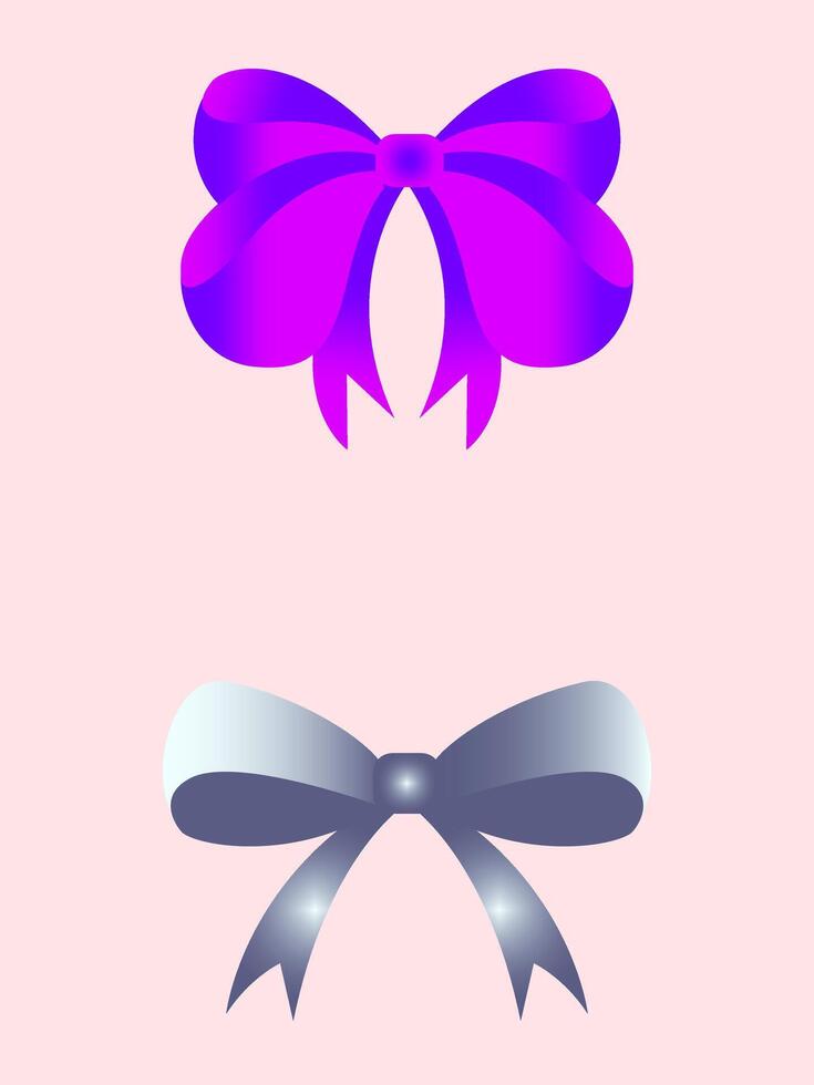 Modern simple ribbons collection vector