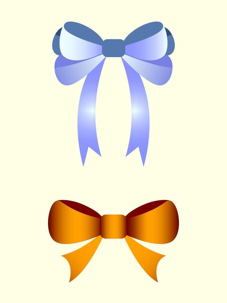 Modern simple ribbons collection vector