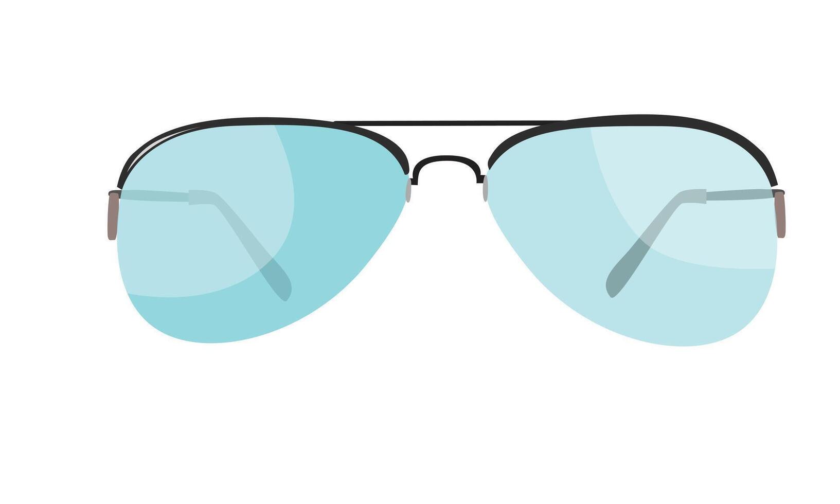 Sunglasses illustration. Summer element. Eyewear fashion. Cartoon flat isolated. vector