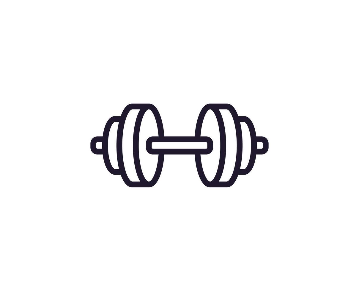 Dumbell line icon. Premium quality logo for web sites, design, online shops, companies, books, advertisements. Black outline pictogram isolated on white background vector