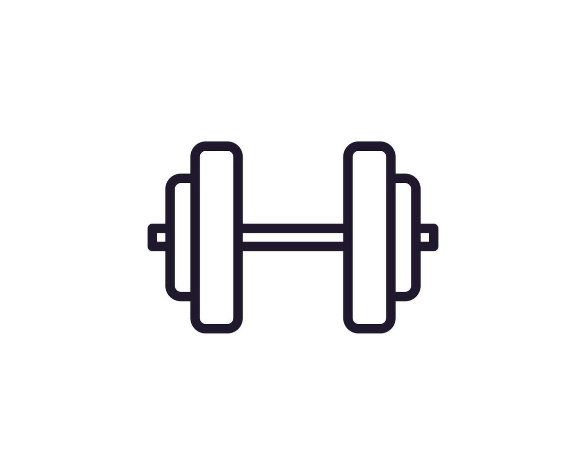 Dumbell line icon. Premium quality logo for web sites, design, online shops, companies, books, advertisements. Black outline pictogram isolated on white background vector