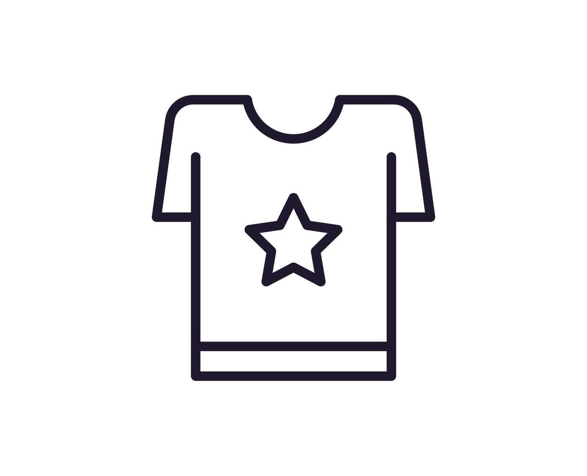 soltero línea icono de camiseta. alto calidad ilustración para diseño, web sitios, Internet tiendas, en línea libros etc. editable carrera en de moda plano estilo aislado en blanco antecedentes vector