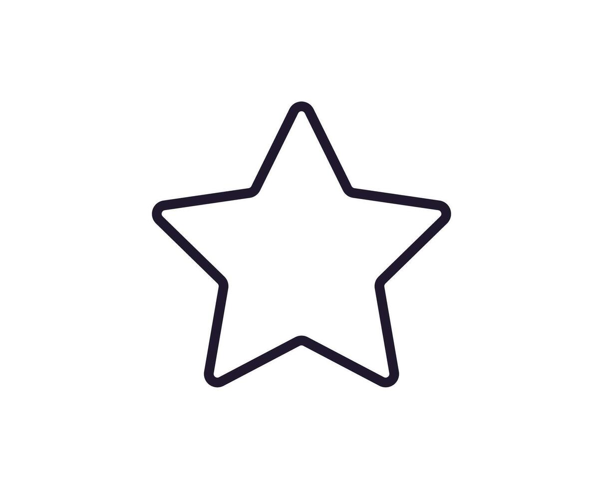 Simple sign and symbols for UI. Suitable for web sites, apps, internet stores. Editable stroke. line icon of star vector