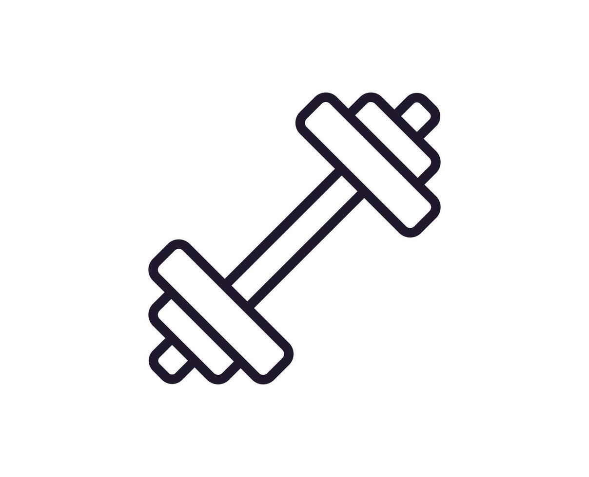 Dumbell line icon. Premium quality logo for web sites, design, online shops, companies, books, advertisements. Black outline pictogram isolated on white background vector