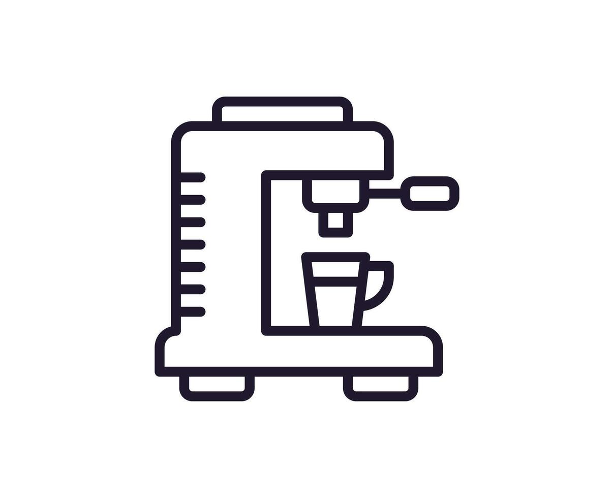 Coffee Machine Line Icon vector