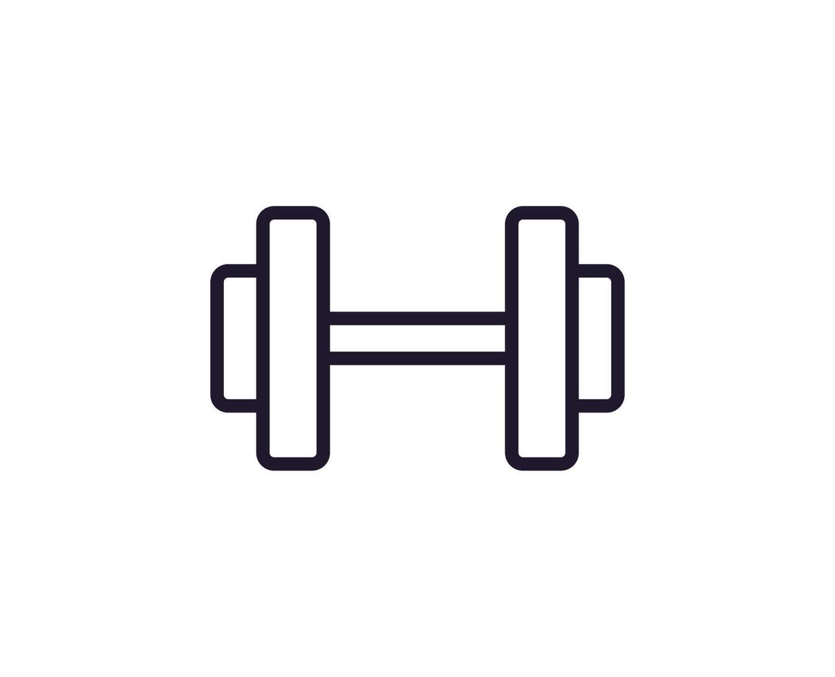 Dumbell line icon. Premium quality logo for web sites, design, online shops, companies, books, advertisements. Black outline pictogram isolated on white background vector