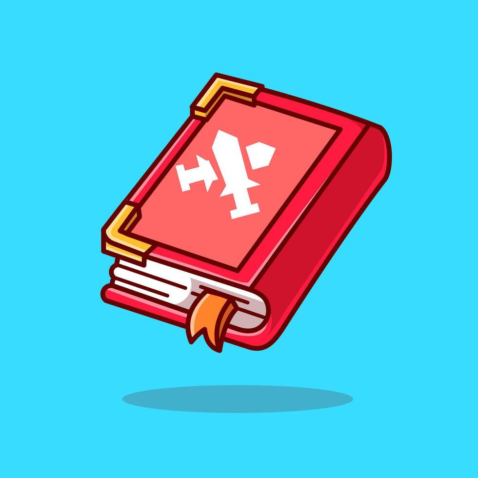 Floating Book Cartoon vector