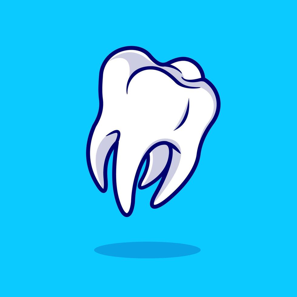 Floating Tooth Cartoon vector