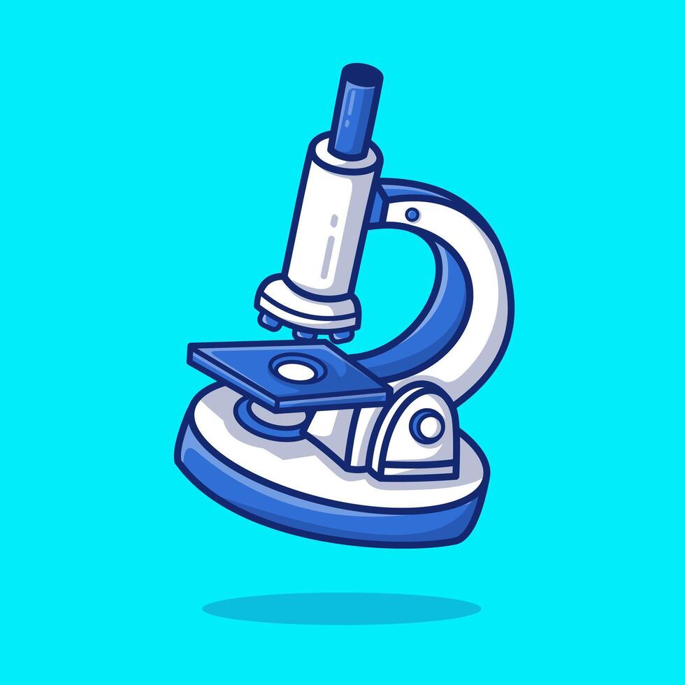 Floating Microscope Cartoon vector