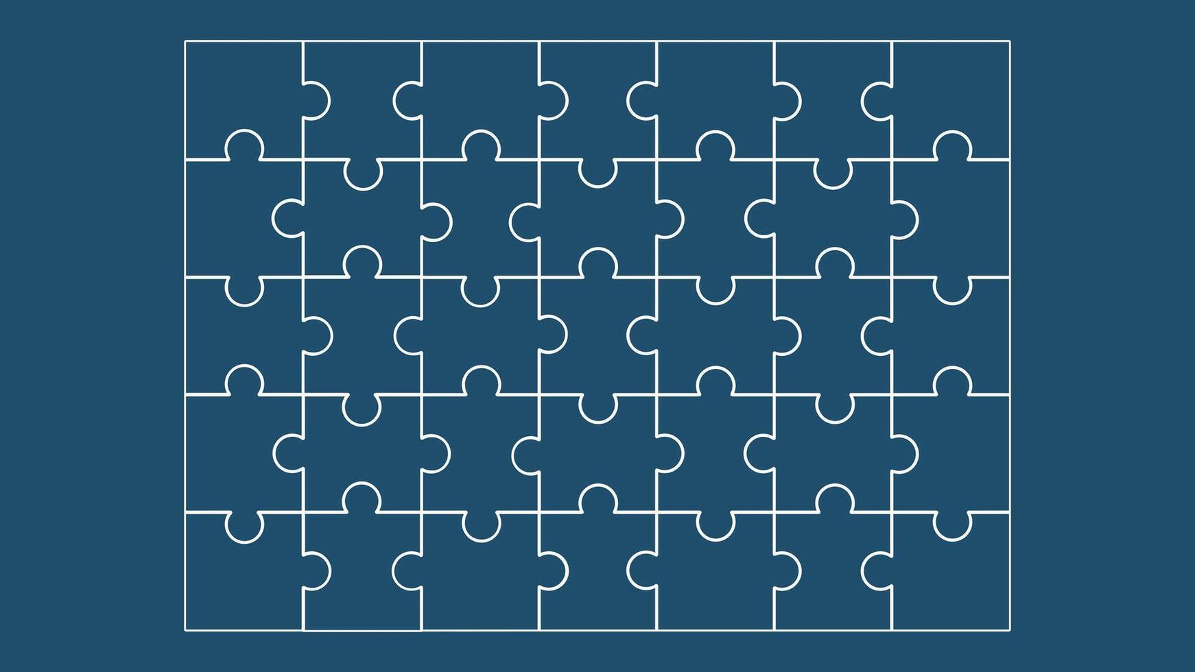 Puzzle simple piece template vector