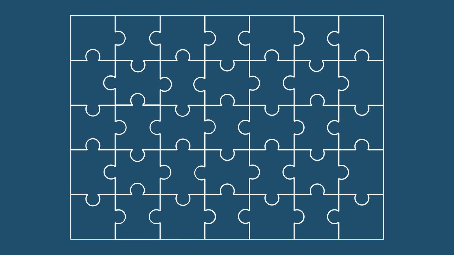 Puzzle simple piece template vector